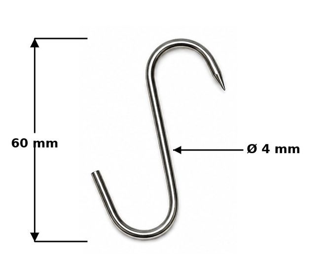 Huvudbild Stagline Slaktkrok Rostfri 60 mm – för ...